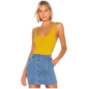 Lovers + Friends Ribbed Gabby Bodysuit Size S